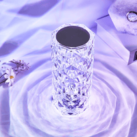 DiamondDazzle™ - 16 Colors Rose Rays Crystal Diamond Table Lamp 0