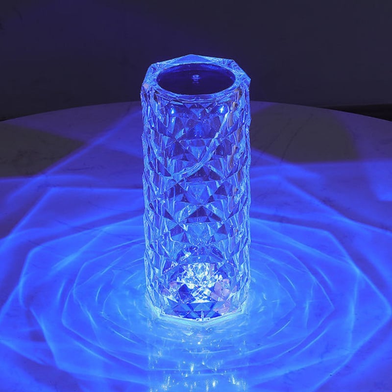 DiamondDazzle™ - 16 Colors Rose Rays Crystal Diamond Table Lamp 1