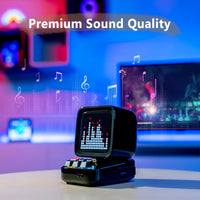 Portable Speaker, Retro Pixel Art, Bluetooth