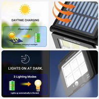 EcoBright SolarWall Light | Effizient & Wetterfest | 6000K Kaltweißes Licht | Für Außenwände & Gärten 4