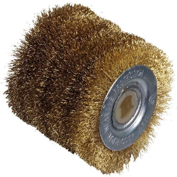 Large wire brush - 0.3mm brass wire - Ø60mm - L60mm