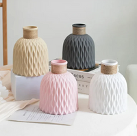 Flower vase with embossed wave 6