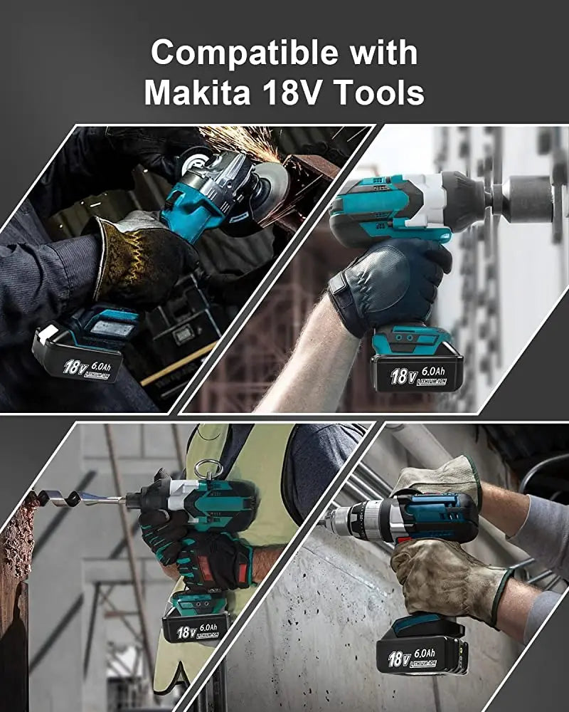 Makita 18V Batterij, 6Ah Capaciteit, Lithium-Ion Technologie