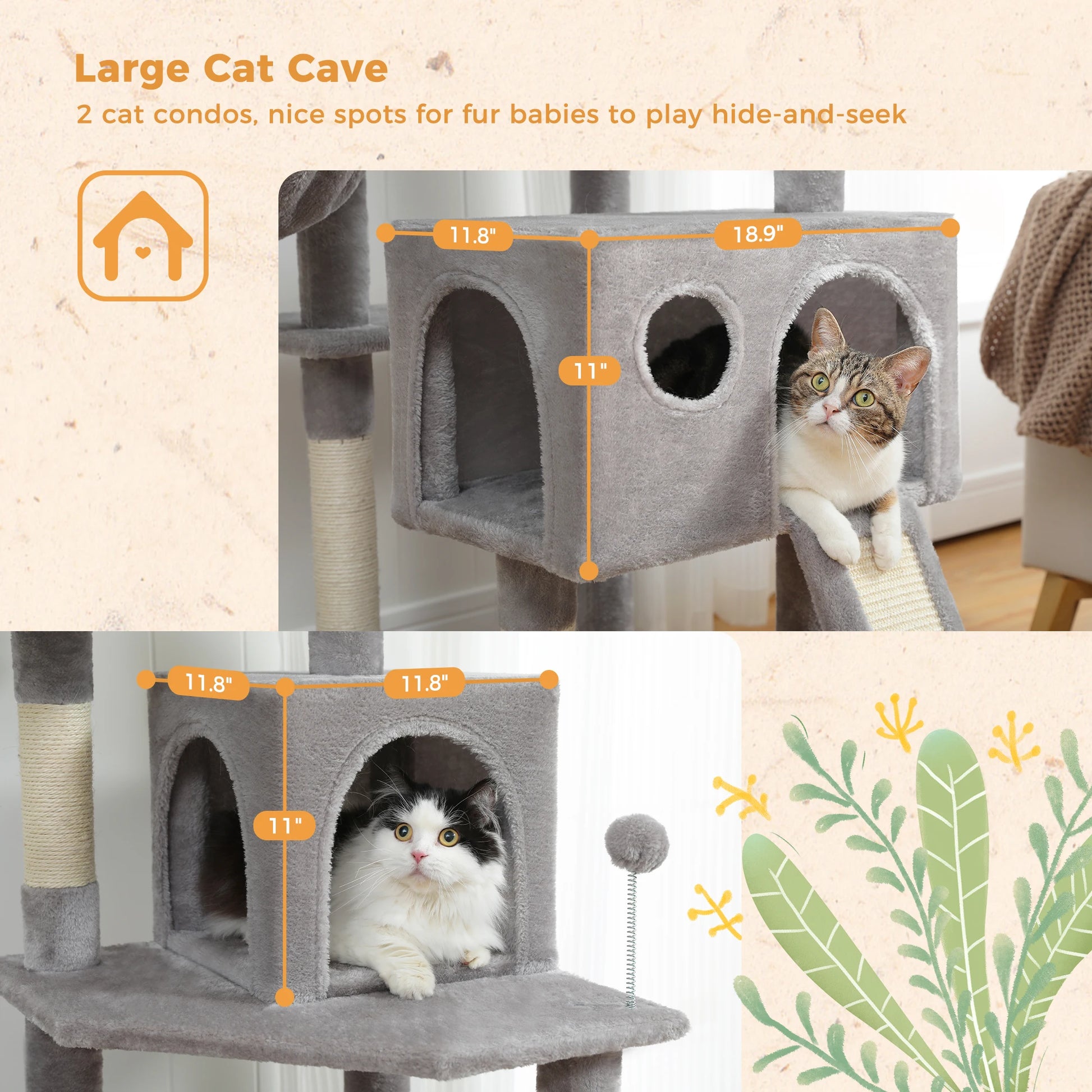 Cat Tree, Multi-Level, Cozy Perches