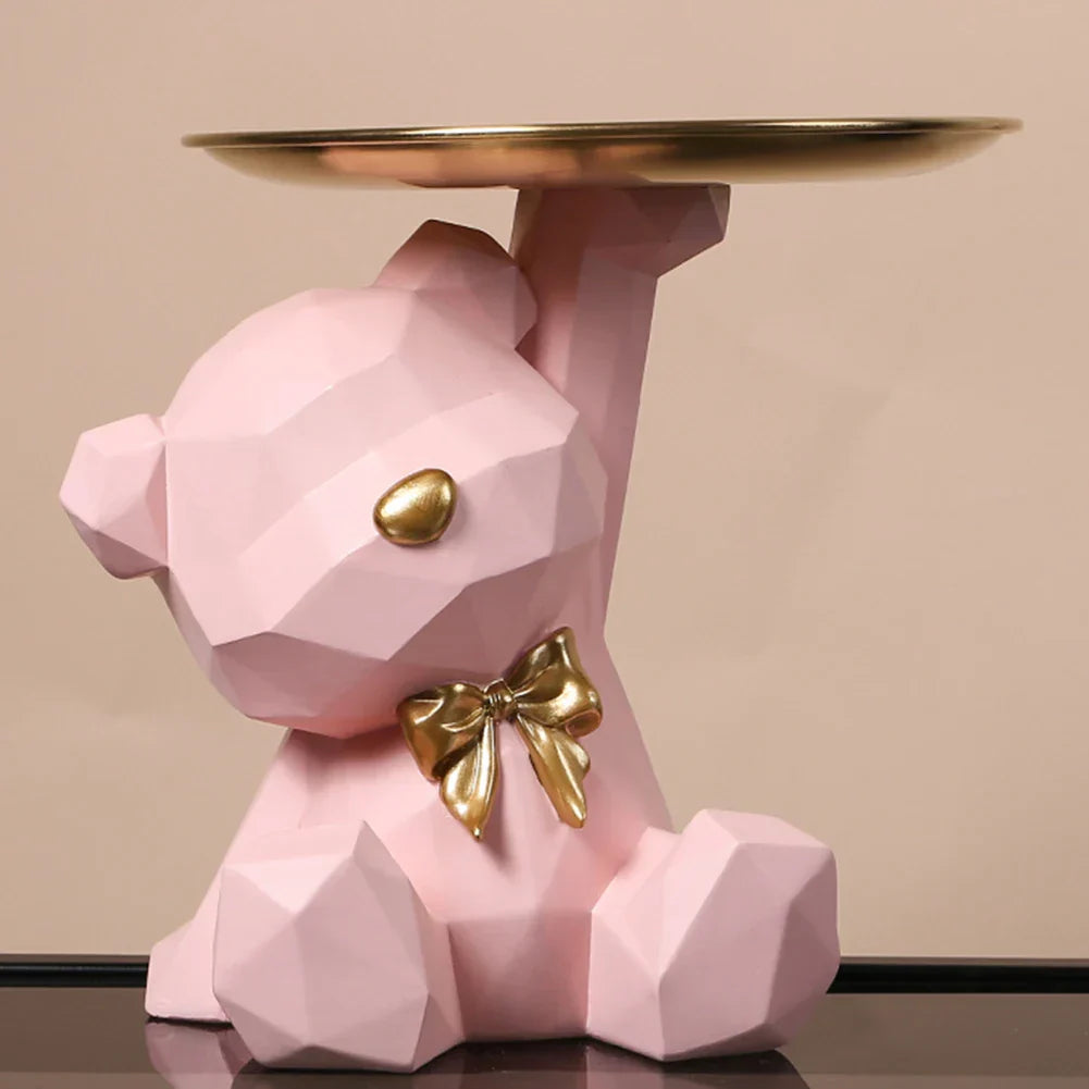 Geometric Bear Resin Storage Bowl 0