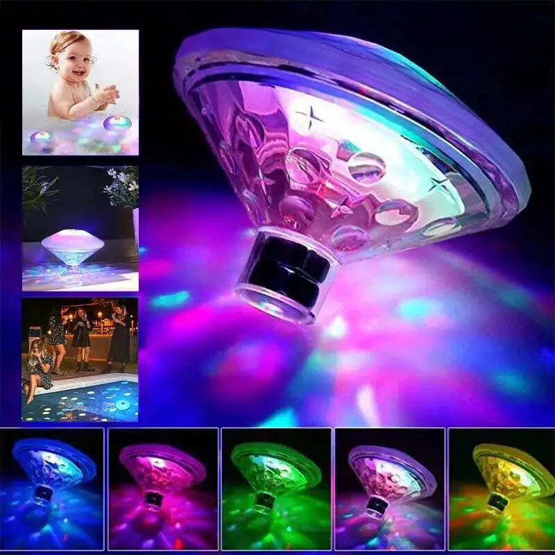 GlowFish | LED Schwimmende Unterwasserleuchte | Farbwechsel & Fischprojektion | IP67 Wasserdicht 0