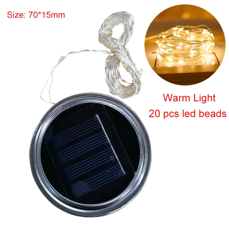 GlowJar Solar Deckellichter | Solarbetrieben | Warmweiße LED Lichterkette | Für Garten & Balkon 0