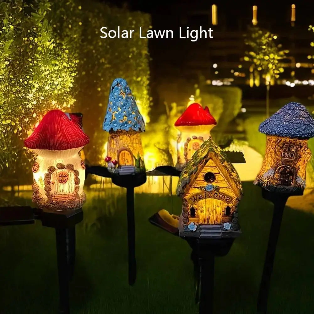 Glowhaus Solarleuchte | Märchenhaus-Gartenlampe | Warmweiß & Wetterfest | Mit Solarmodul 2