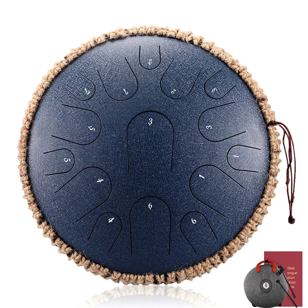 Stalen Tongue Drum, 13 inch, 15 tonen