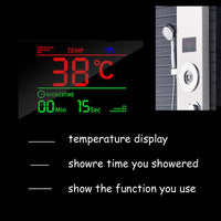 LED Douche Kraan, Temperatuur Digitaal Display, Lichaamsmassage Systeem