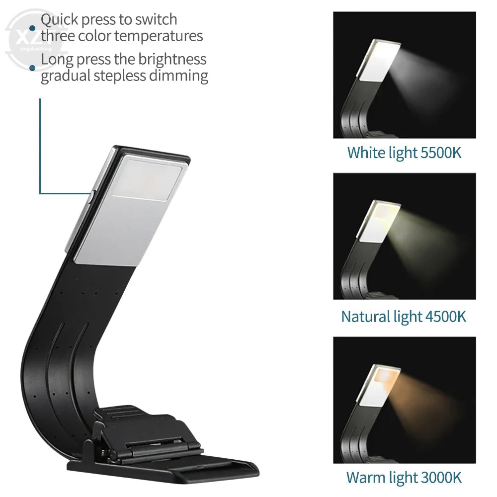 LightEase | LED Leselampe USB | Flexibel & Dimmbar | Für Bücher eReader Reisen 6