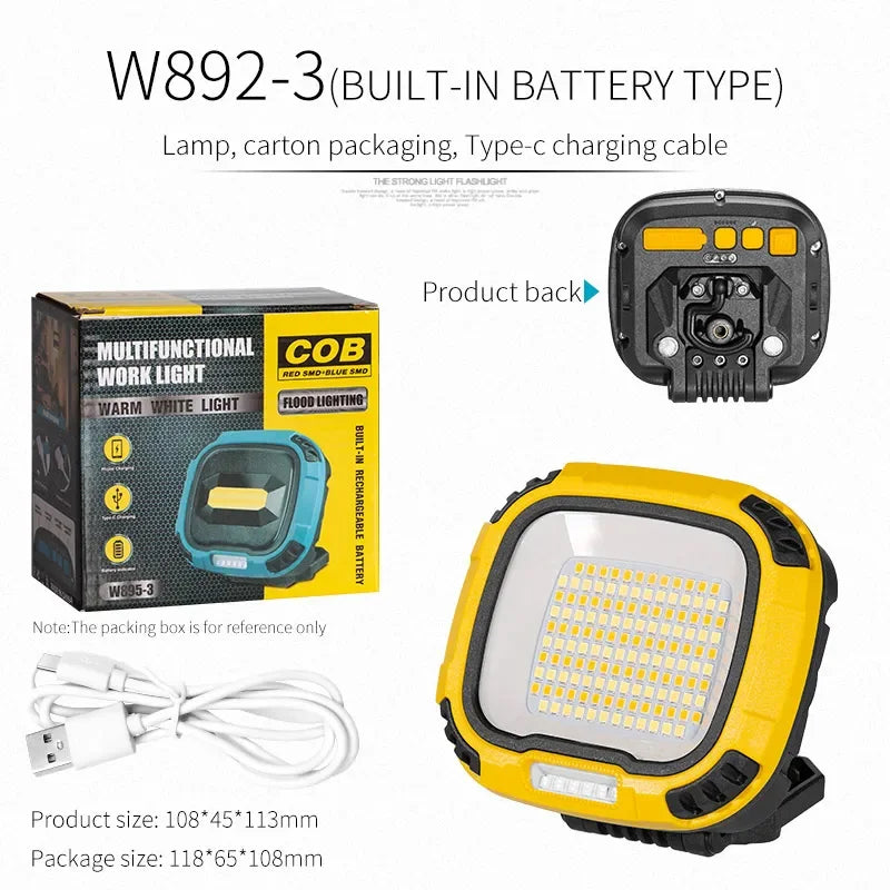 LightMax ProBeam | LED Lampe | 136 LEDs | Magnetisch & Drehbar | Powerbank Funktion | 4 Leuchtmodi 0