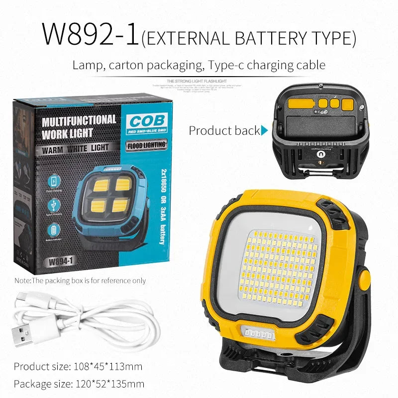 LightMax ProBeam | LED Lampe | 136 LEDs | Magnetisch & Drehbar | Powerbank Funktion | 4 Leuchtmodi 4