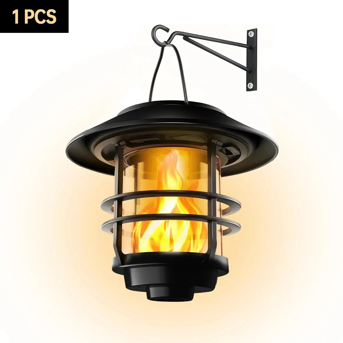 LumaFlame | Solar-Hängelaterne | Flackerndes Flammenlicht | Edelstahl & Glas 5