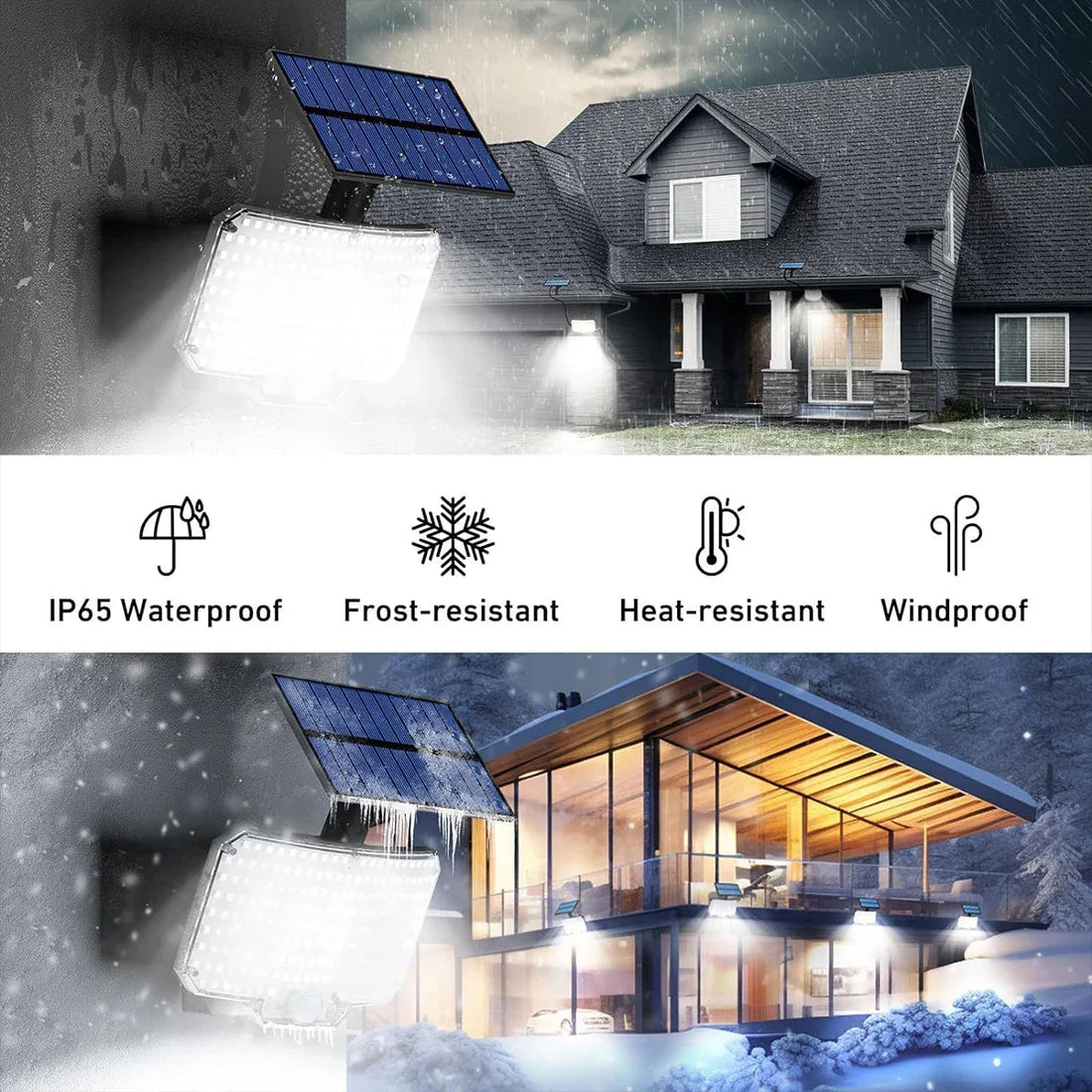 LumaTech Solar-Wandleuchte | 234 LEDs | Bewegungsmelder | Fernbedienung | IP65 Wetterfest 0