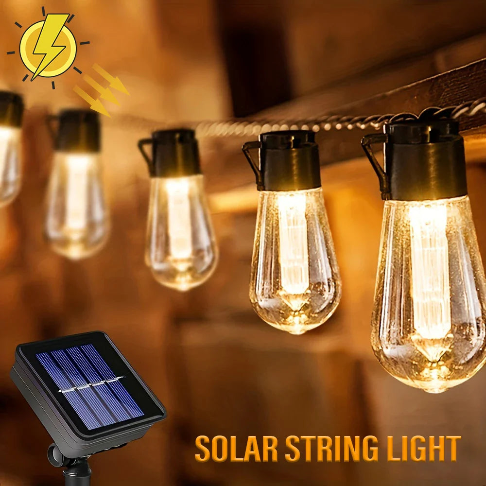 LumaTwist | Solar LED Lichterkette | Automatisches Ein- und Ausschalten | Wetterfest für Garten & Terrasse 2