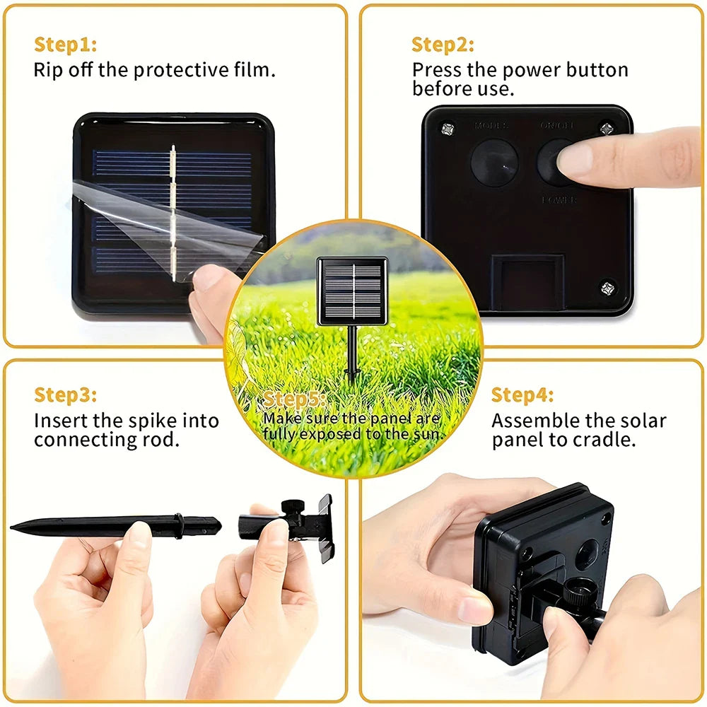 LumaTwist | Solar LED Lichterkette | Automatisches Ein- und Ausschalten | Wetterfest für Garten & Terrasse 3