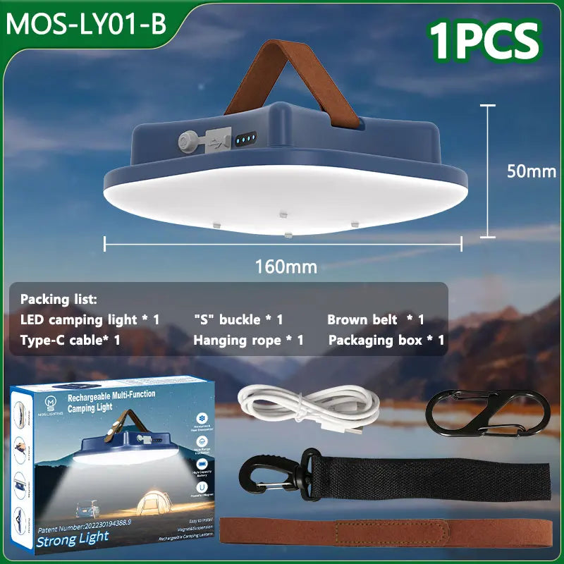 LumenX Outdoor Lamp | 278 LEDs | Magnetisch & Haken | Powerbank | 4 Lichtmodi 6