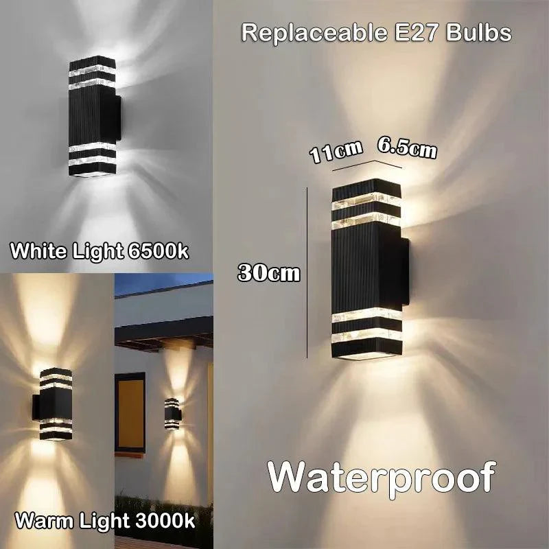 Lumivor Außenwandleuchte | Up-&-Down Licht | E27 Fassung | IP65 Wetterfest | 25×10×8 cm 7