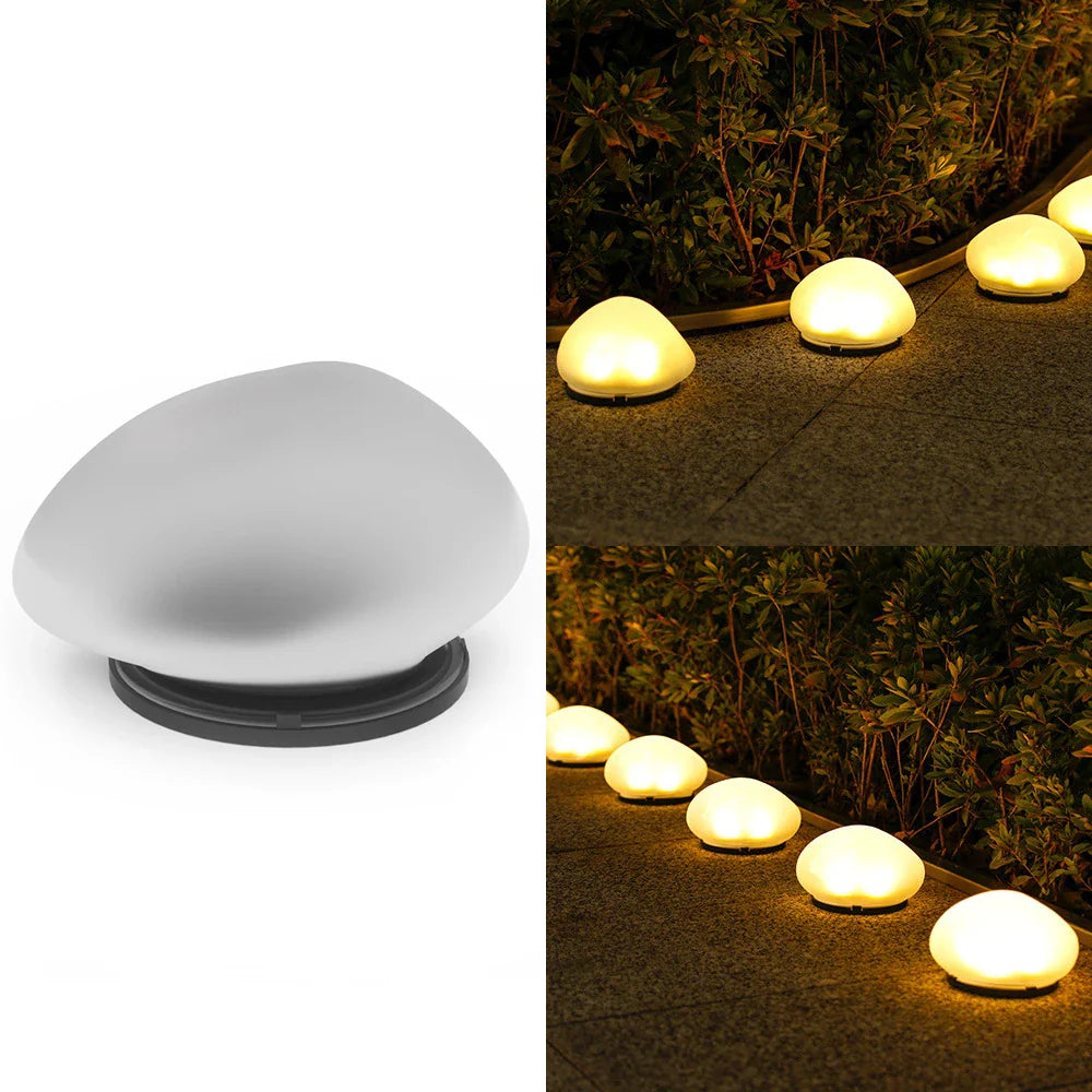 Lunastro Solarsteine | 3 Lichtmodi | Wetterfest & Kabellos | Kieselstein-Design 0