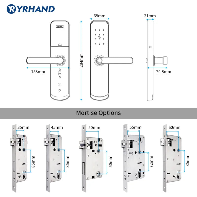 Smart Door Lock, Waterproof, Fingerprint Recognition