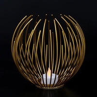 OrbGlo™ | Elevate your decor with the spherical metal candle holder! 3