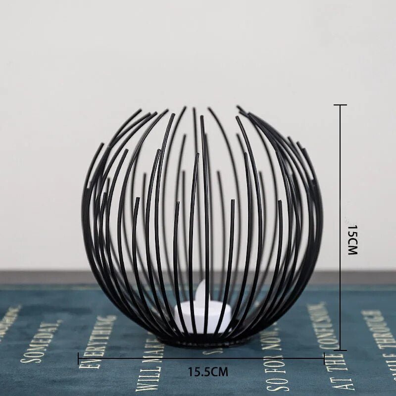 OrbGlo™ | Elevate your decor with the spherical metal candle holder! 6