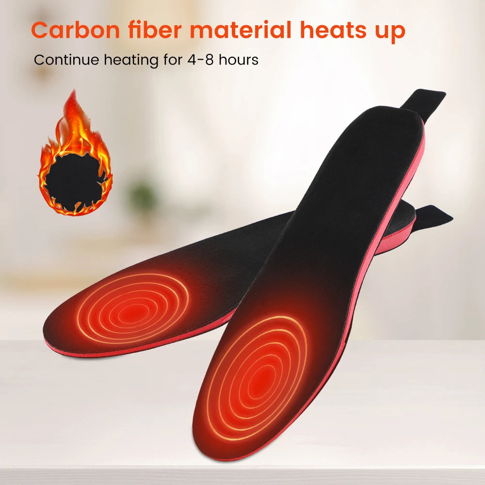 Electric Heated Insoles, 2100mAh Battery, Remote Control