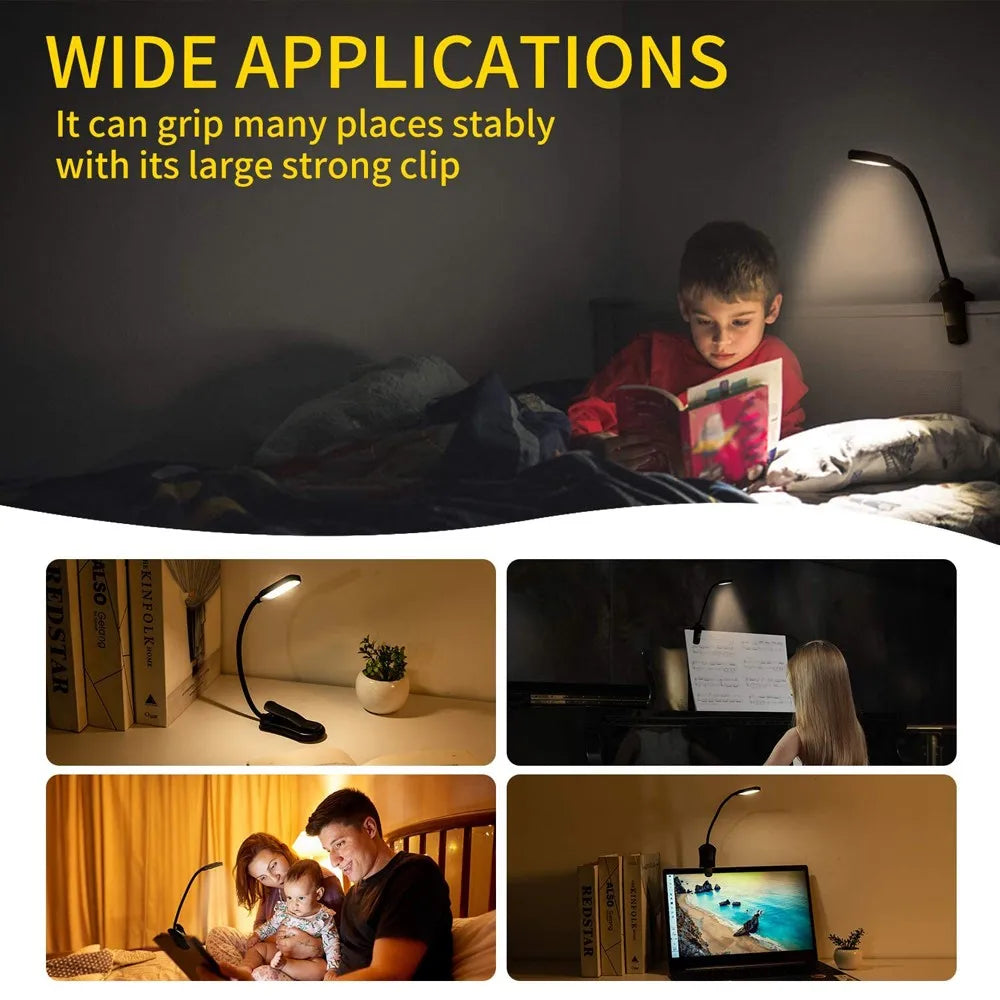 Readiva LED Leselampe | Flexibel & USB-Akku | 9 Lichtmodi & Clip | Warm- bis Kaltweiß 5