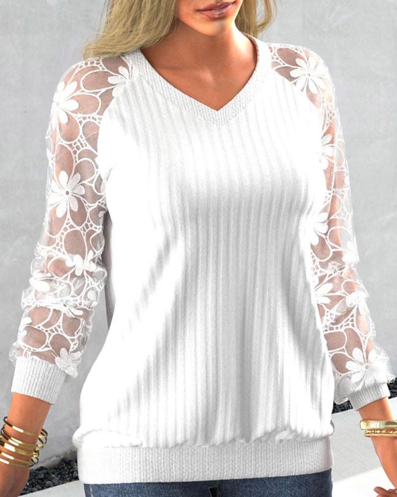 Rebecca | Pullover mit durchsichtigen Ärmeln