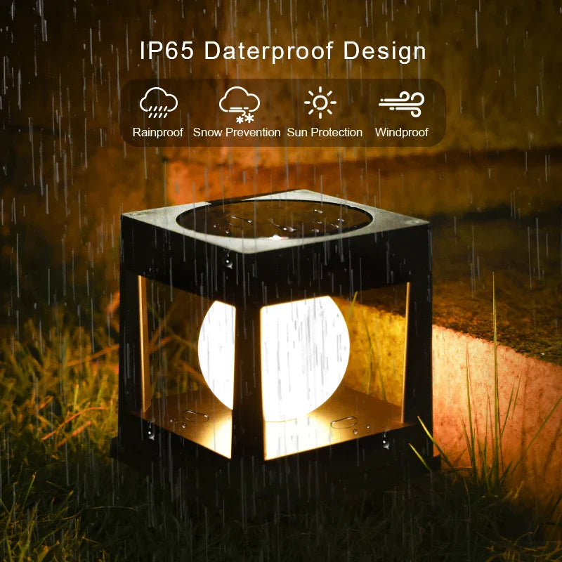 SolarGlow Pillar Light | Solarbeleuchtung für Außenbereich | 8 Stunden Leuchtdauer | Wetterfest 3
