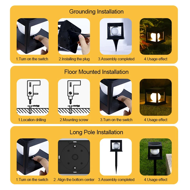 SolarGlow Pillar Light | Solarbeleuchtung für Außenbereich | 8 Stunden Leuchtdauer | Wetterfest 5