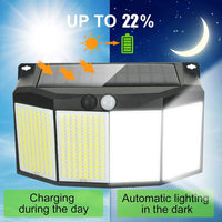 SolarMax | LED Strahler Außen | 576 LEDs Bewegungssensor | IP65 Solar Flutlicht 0