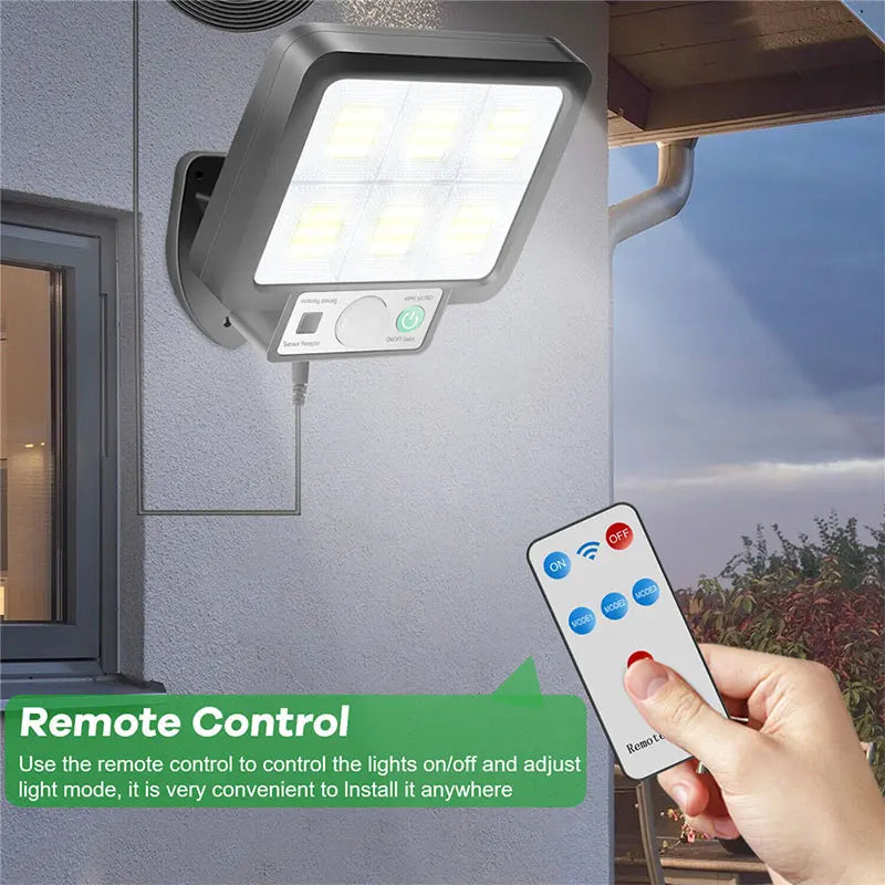 SolaraMax Solar-Wandleuchte | 72 COB-LEDs | 3 Leuchtmodi | 1000 Lumen | IP65 Wasserfest 2