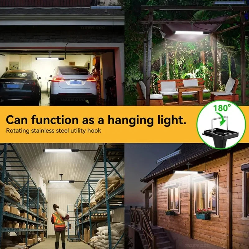 Solario Split-Solarlampe | 158 LEDs | Bewegungssensor & Fernbedienung | 10W Solarlicht 4
