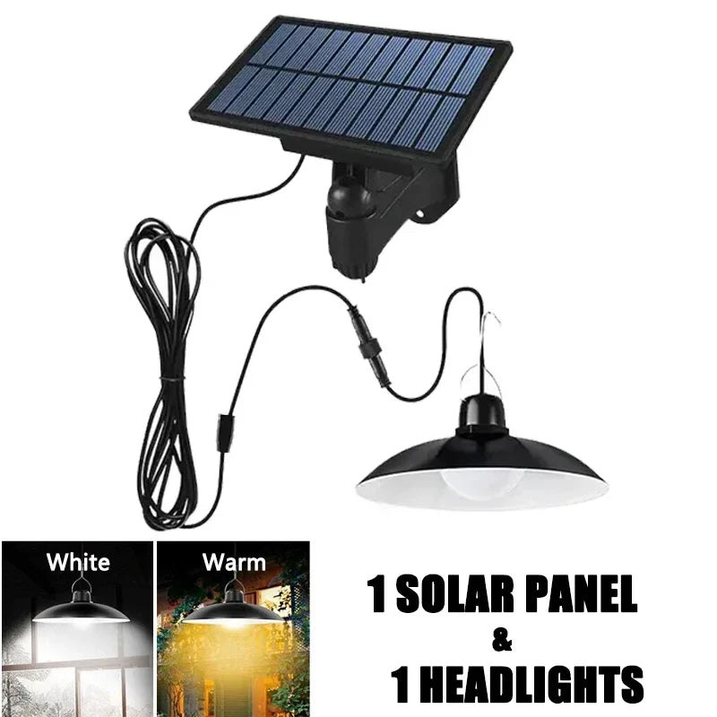 Solivara Solar-Kronleuchter | Mit Sensor & Fernbedienung | IP65 | Warm-/Kaltweiß | 10h Laufzeit 0
