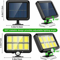 Solivor Solarleuchte mit Bewegungssensor | Kabellos & Wetterfest | 3 Modi | 100 COB-LEDs 2