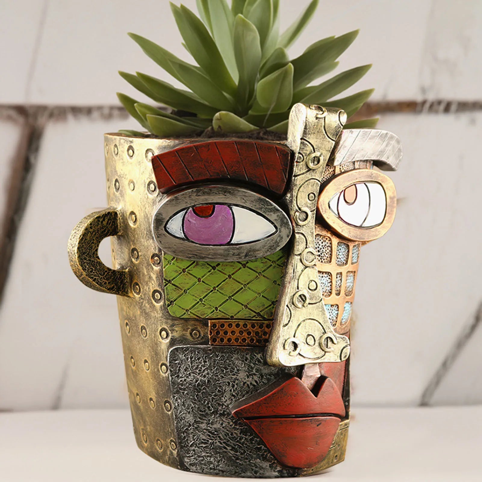 Stylish abstract art plant pot ornaments 3