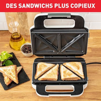 Tefal SW701110 SNACK XL Multifunctionele Croque apparaat, extra-warme en croques verwijderbare platen, verticale opslag