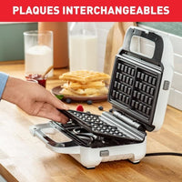 Tefal SW701110 SNACK XL Multifunctionele Croque apparaat, extra-warme en croques verwijderbare platen, verticale opslag