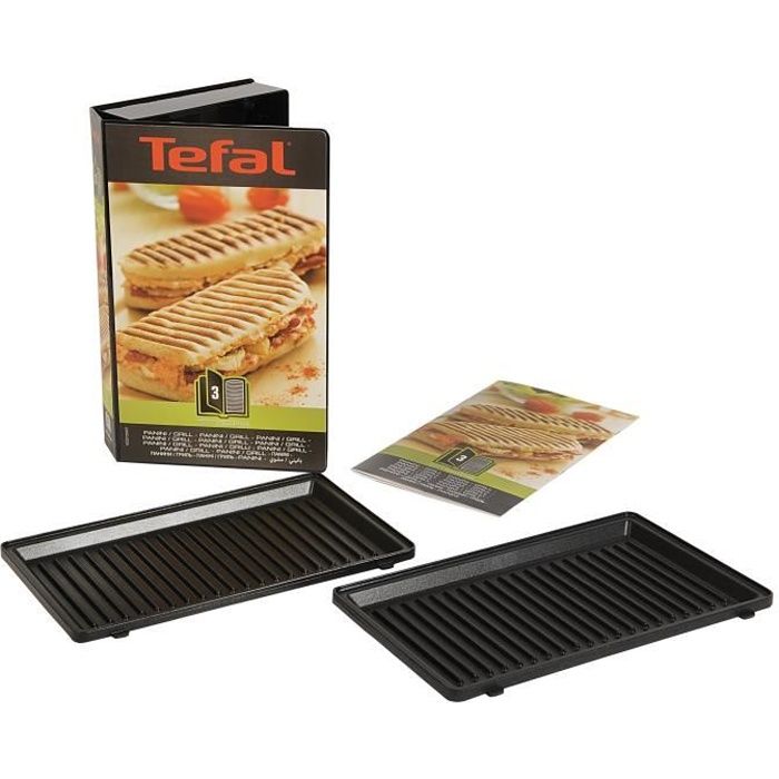 TEFAL Accessoires XA800312 Set van 2 panini grillplaten Snack Collectie