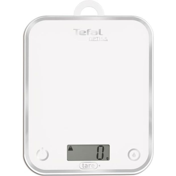 Tefal - BC5000V1 Optiss Keuken Schaal 5kg/1g Functie Tare Vloeistof Conversie Scherm Wit