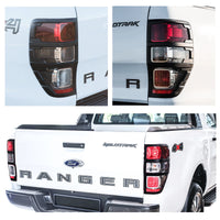 Ford Ranger Tail Lights Cover, Matte Black, Fits 2015-2022 Wildtrak and Raptor