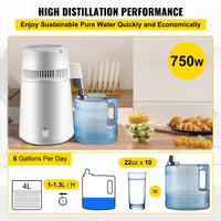 Water Distilleerder, Zuiveraar, 304 Roestvrij Staal