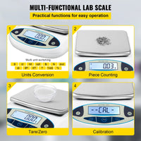 Kitchen Scale, 5000g Capacity, LCD Backlit Screen