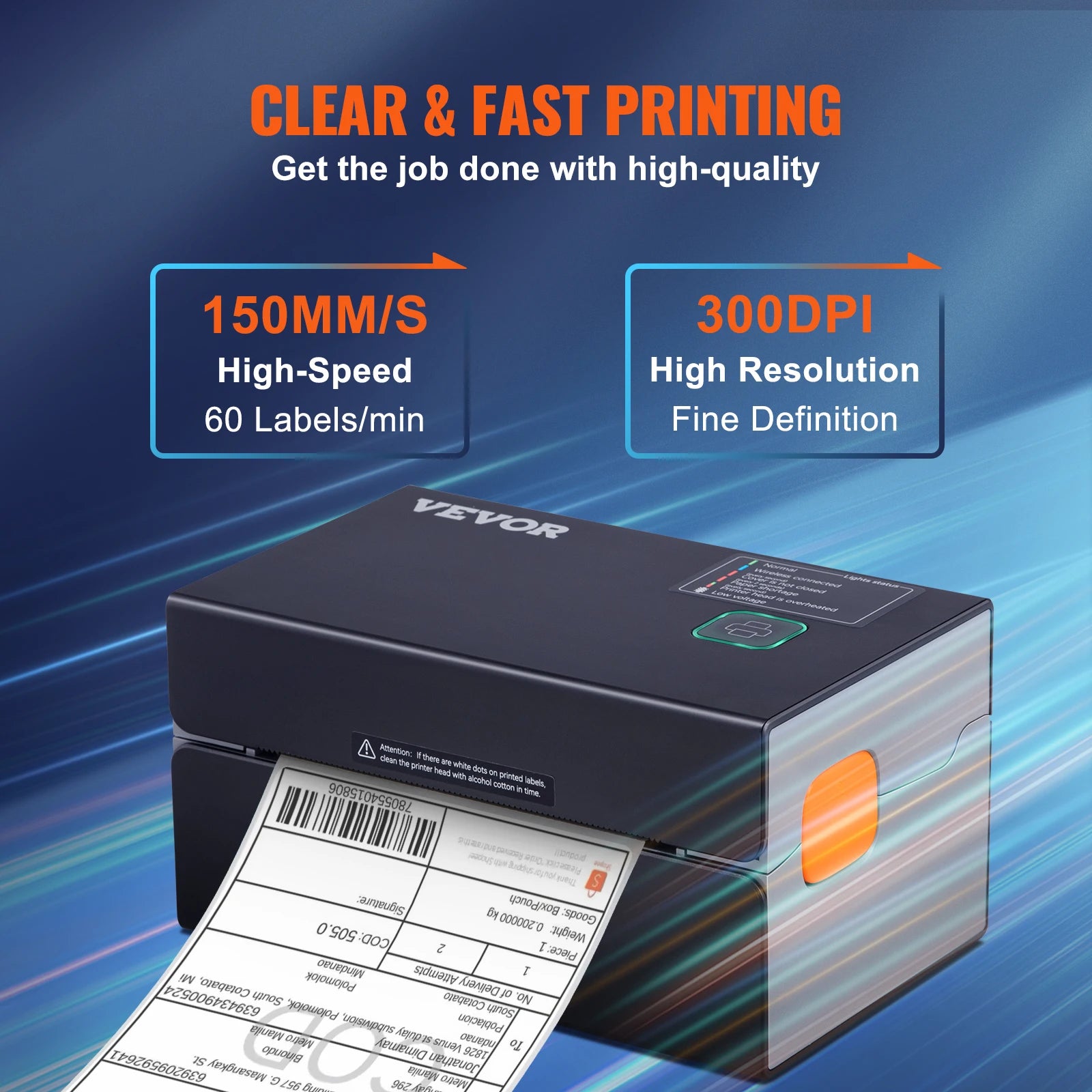 Thermal Label Printer, Portable, Bluetooth Connectivity