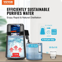 Water Distilleerder, 4L Capaciteit, Voor Gebruik op Aanrecht in Huis