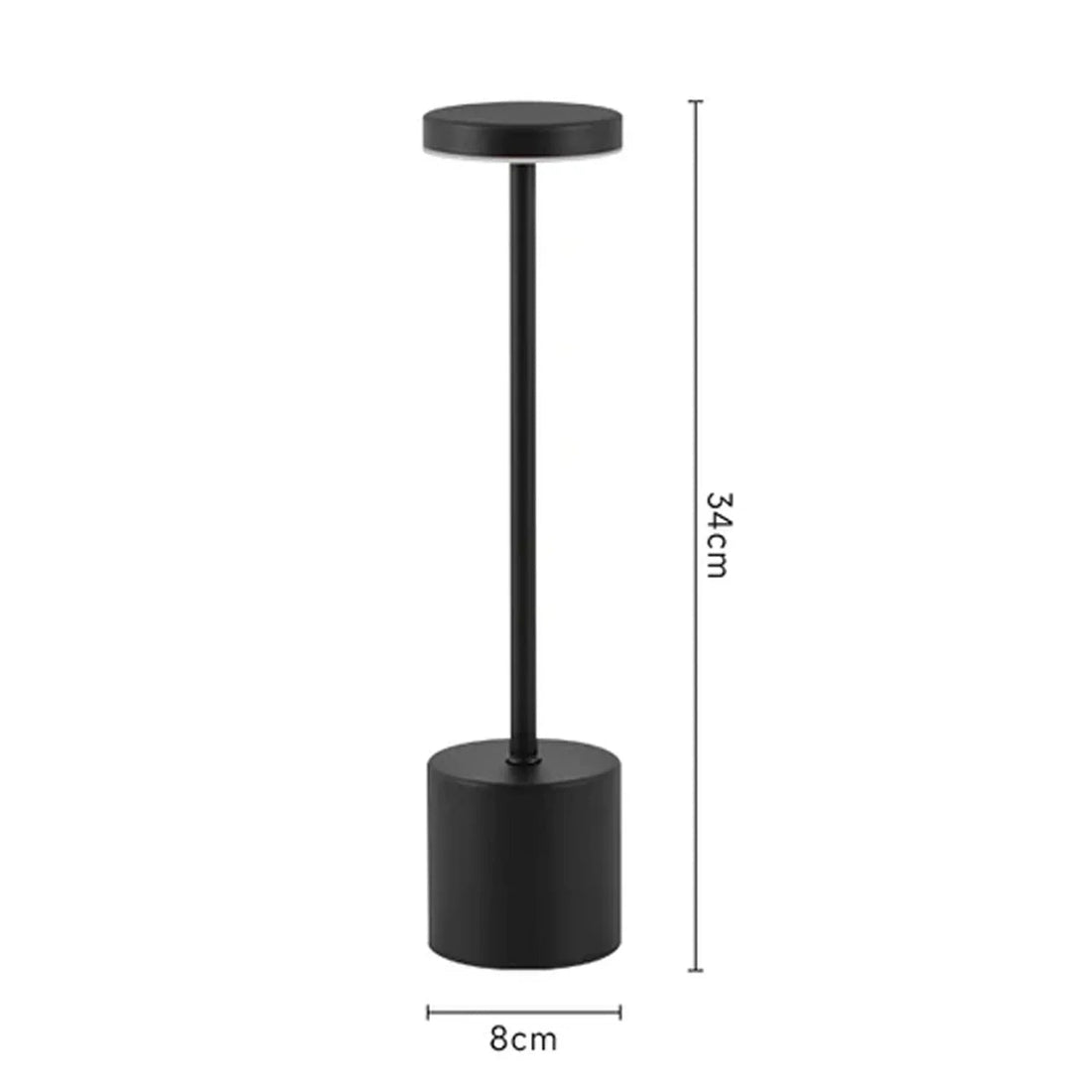 Valoria Touch Tischlampe | Kabellos & Dimmbar | Warmweiß LED | Aluminiumgehäuse 0