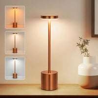 Valoria Touch Tischlampe | Kabellos & Dimmbar | Warmweiß LED | Aluminiumgehäuse 1
