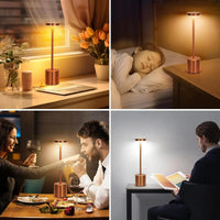 Valoria Touch Tischlampe | Kabellos & Dimmbar | Warmweiß LED | Aluminiumgehäuse 6